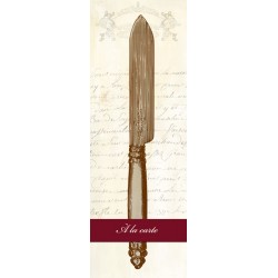 Remy Dellal-A la Carte,Vertical Design Picture with Knife, for Luxury kitchens or breakfast rooms