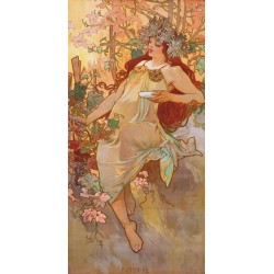 Mucha"autumn"-Classical Author's Fine Art Picture for Home Decor
