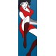 Fujiko Color Lupin III-Monkey Punch - Stampa verticale Ritoccata a Mano Originale