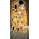 Gustav Klimt-Il Bacio (verticale). Stampa Fine Art su Canvas ad alta risoluzione in Misure Multiple per Soggiorno o Camera