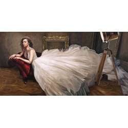 the white dress, Pierre Benson - high quality artistic print