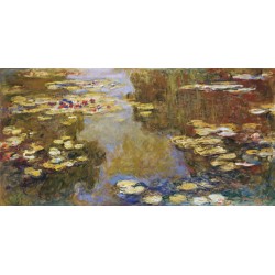 Claude Monet-The Lily Pond. Stampa ad Alta Risoluzione delle Classiche Ninfee su Tela Canvas e possibilità di Ritocco Materico