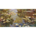 Claude Monet-The Lily Pond. Stampa ad Alta Risoluzione delle Classiche Ninfee su Tela Canvas e possibilità di Ritocco Materico