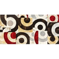 Sandro Nava "Connessione geometrica"-Quadro Astratto con Pennellate in Bianco e Nero, Stampa Fine Art su Tela Canvas