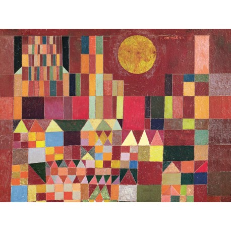 Klee "Il Castello e il Sole", Quadro con Stampa Originale Fine Art per Soggiorno, Ufficio o altro