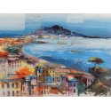 Luigi Florio"Dolce Napoli", Fine Art Tecnique picture with Neaples Landscape