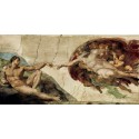Michelangelo "La creazione di Adamo" - Capezzale Moderno d'Autore su Canvas da Artigianato Veneziano