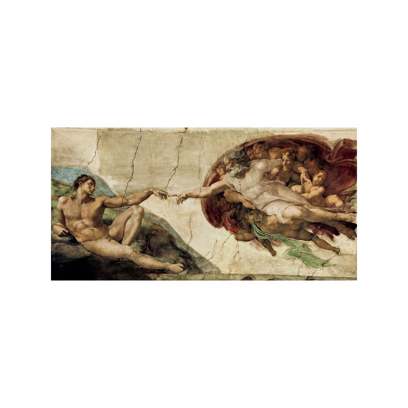 Stampe su tela canvas Michelangelo creazione di adamo quadri moderni ® quality 