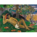 Gauguin Paul "Te arii vahine" - Quadro Pronto con Stampa Fine Art per Soggiorno, Ufficio o altro
