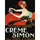 Creme Simon - Vila. Quadro Vintage con Stampa Fine Art su Canvas o Carta.