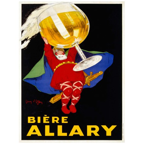 Jean D'Ylen - Biere Allary, 1928. Quadro Vintage con Stampa Fine Art su Canvas o Carta.