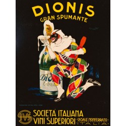 Plinio Codognato - Dionis, 1928. Quadro Vintage con Stampa Fine Art su Canvas o Carta.