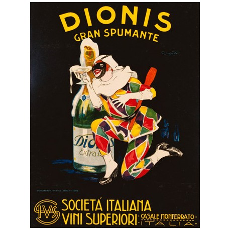 Plinio Codognato - Dionis, 1928. Quadro Vintage con Stampa Fine Art su Canvas o Carta.