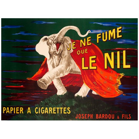 Leonetto Cappiello Je ne fume que Le Nil, 1912 Quadro Vintage con Stampa Fine Art su Canvas o Carta.