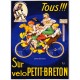 Anonymous Petit Breton Quadro Vintage con Stampa Fine Art su Canvas o Carta.
