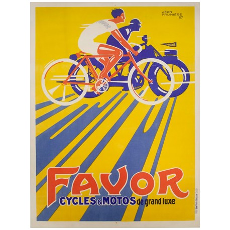 Anonymous Favor Cycles et Motos, 1927 High quality Print on Canvas or Artistic Paper