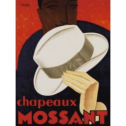 Olsky Chapeaux Mossant, 1928 Quadro Vintage con Stampa Fine Art su Canvas o Carta.
