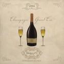Champagne Grand Cru, Sandro Ferrari - Stampa d'Autore su Tela Cotone per Soggiorno o altro