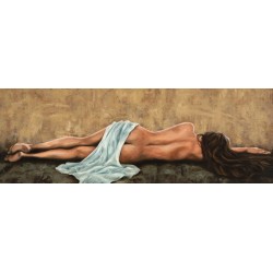 Jannace,Sogno-Canvas con Nudo di Donna di Schiena.Stampa d'Autore per Living o Camera da Letto