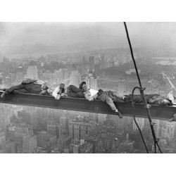 Ebbets"Construction Workers Resting on a Steel Beam"Photographic Classic Picture in Black & White