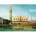 Canaletto-The Bucintoro at The Molo,High Quality Art Picture for Home Decor with "On Demand" Standards