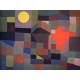 Paul Klee Fire at Full Moon Quadro con Stampa Originale Fine Art per Soggiorno, Ufficio o altro