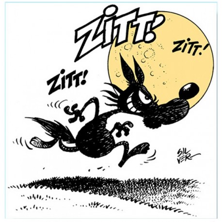 Lupo Alberto/Zitt Zitt!-Quadro Retouchè Pronto da appendere Originale su Licenza Silver/MCK