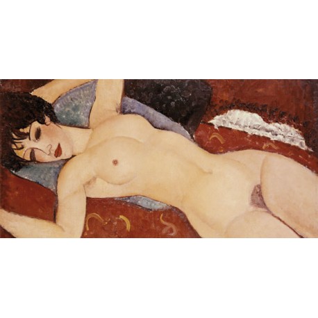 Amedeo Modigliani,Reclining Nude. Quadro Classico con Nudo di Donna per Camera da Letto