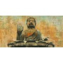 Dario Moschetta,Buddha the Enlightened. Quadro con Immagine di Buddha, soli materiali eco-friendly e non tossici